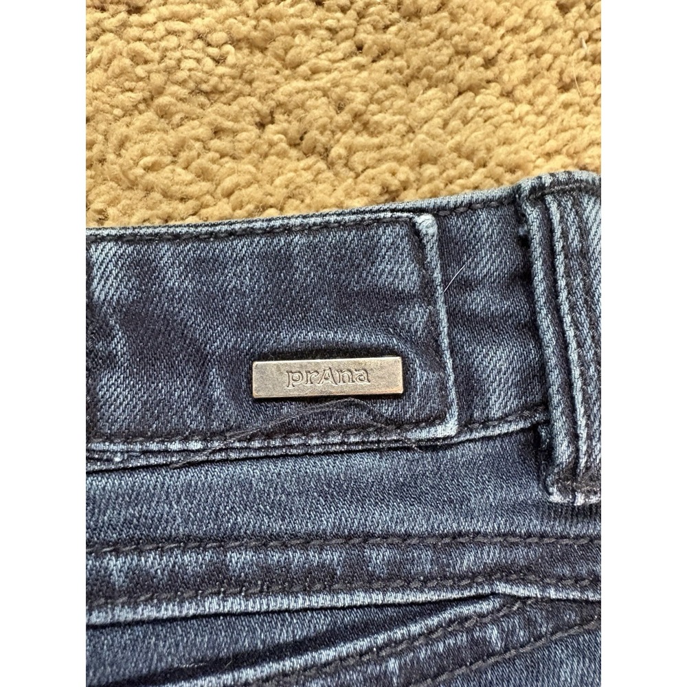 Prana Jeans Women 8/29 Button Up Straight Leg Mid-Rise Dark Blue Denim Preppy - Picture 7 of 9